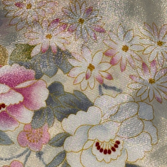 Morgan Taylor Intimates Short Satin Yellow‎ Pastel Floral Nightgown Kimono XL - Picture 6 of 11